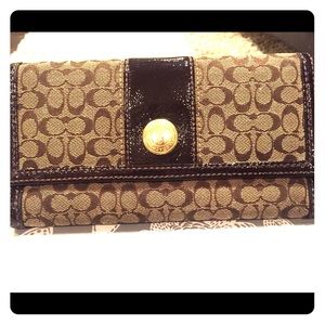Coach wallet with check sleeve